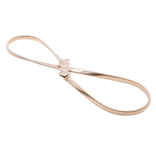 CanVivi Ceinture élastique pour femme - Fine et élégante - Avec boucle en métal en forme de cœur Cover