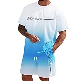 Completo casual estivo composto da maglietta girocollo a maniche corte e pantaloncini abbinati, perfetto per un outfit coordinato e di tendenza