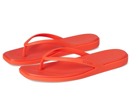 Image of Crocs Women's Miami Flip Flops | Square Toe Flat | 360 Degree Comfort | Croslite Foam Footbed