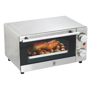All Ride Oven - Truck Cooking Equipment - 24 Volt Oven via Cigarette Lighter - Mini Oven for On the Road in Truck or Camper - 300 Watt - 9 Liters - Stainless Steel, Silver