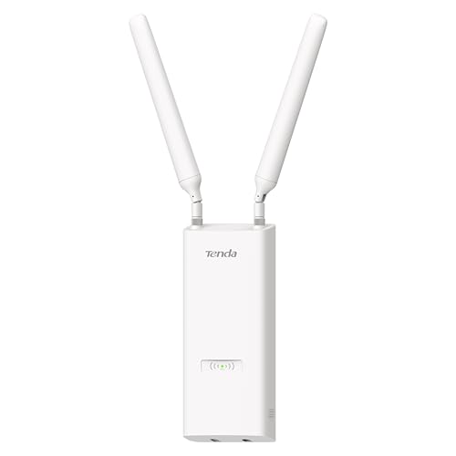 Tenda WiFi 6 AX3000 Outdoor Access Point | Dual-Band Gigabit Wireless AP for Business/Home | Long Range Coverage | Seamless Roaming | DC/PoE Powered | Easy Setup | MU-MIMO | IP65 Waterproof (OAP3000)