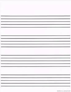 Wideline Staff Paper (8.5" x 11" Size)