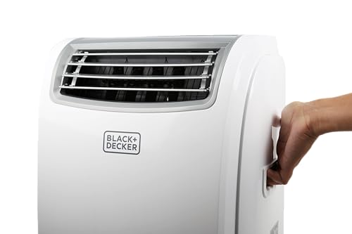 BLACK+DECKER Portable Air Conditioner, 12,000 BTU for Rooms Up To 550 Sq. Ft., Portable AC with Follow Me Remote Control & Window Kit, BPT08WTB, White