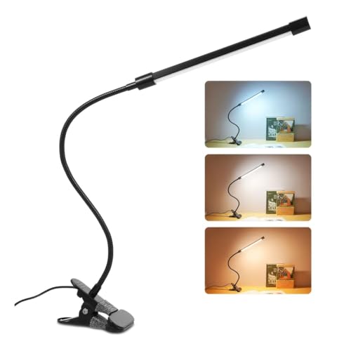 Luminária Luz Mesa Led Usb Flexível Clipe Leitura Escritório bivo...