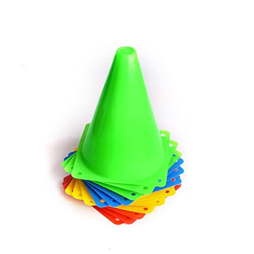 YSBER 12 Markierkegel Fußbal, Hütchen Kinder Pylonen Fußball, Trainingskegel Hilfs, Multifunktionskegel, verwendet für Kinder Sport, Reitsport, Heimfitness und Hundetraining