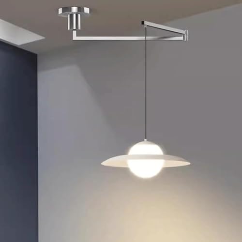 Suspension industrielle blanc mat à bras oscillant réglable
