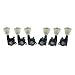 Dopro Guitar 3-per-side Locking Tuners 18:1 Locking Tuning Keys Guitar Tuning Machines with Off White Keystone Handle for LP/Les Paul/SG/ES or Acoustic Guitars Black, K2002-BK