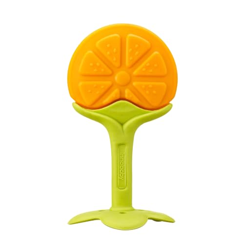 Image of Innobaby Original Teethin Smart EZ Grip Fruit Teether and Sensory Toy for Babies and Toddlers in Citrus. BPA Free Teether