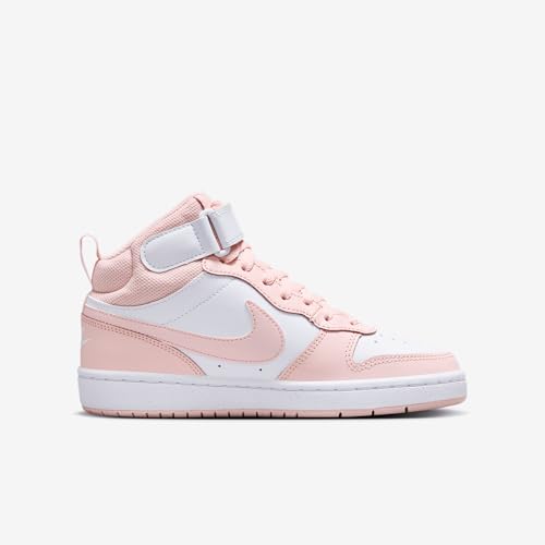 Nike Court Borough Mid 2 Big Kids' Shoes (CD7782-122, White/Echo Pink)3