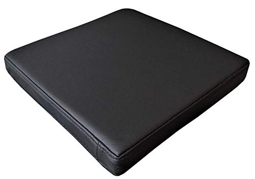 Quattro Meble Schwarz Echtleder Sitzkissen Lederkissen Sitzpolster fur Sessel Stuhle Echt Leder Kissen Sitzauflage Auflage Model 1el (50 x 40 cm)