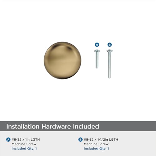 Amerock BP53005BB Allison Value 1-1/4 in (32 mm) Diameter Burnished Brass Cabinet Knob