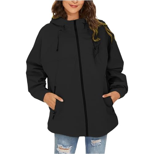 Generico Women's Waterproof Jacket, Versatile Raincoat, with Zip, Sports, Travel, Breathable, Rain Jacket, Windproof Trekking, Trench Jacket, Outdoor Softshell Jacket, Black, 4XL Generico Women's Waterproof Jacket, Versatile Raincoat, with Zip, Sports, Travel, Breathable, Rain Jacket, Windproof Trekking, Trench Jacket, Outdoor Softshell Jacket, Black, 4XL