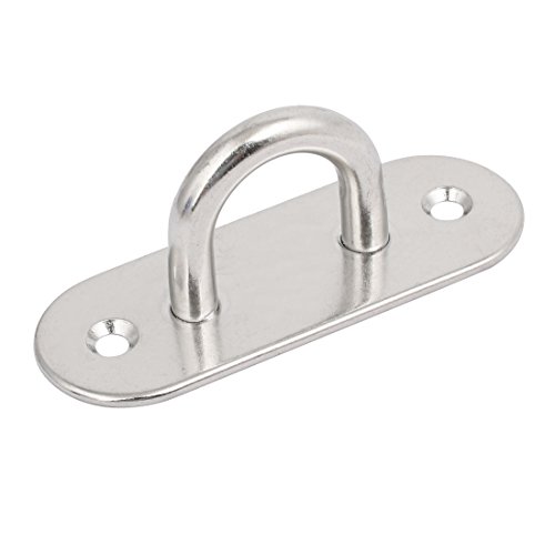 Aexit 316 Stainless Home hardware Steel 9mm Thick Ring Oblong Sail Shade Pad Eye Plate Deck Loop Model:12as642qo449