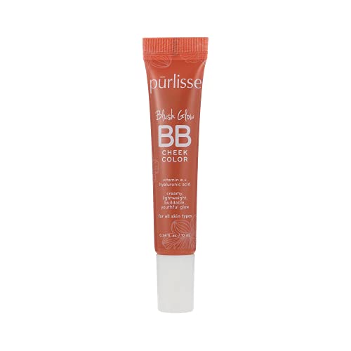 purlisse Blush Glow BB Cheek Color: Cruelty-free & clean, Paraben & Sulfate-free, Cream blush, Long lasting, Vitamin E hydrates | Sunset Glow 0.34oz