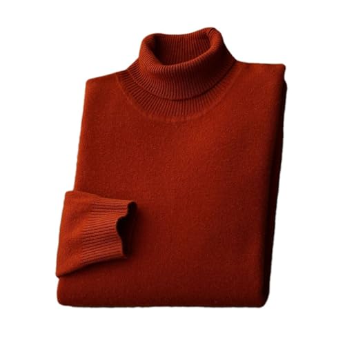 Men's Solid Merino Wool Sweater Turtleneck Knitting Pullover Casual Basic Top Men's Bottom Top