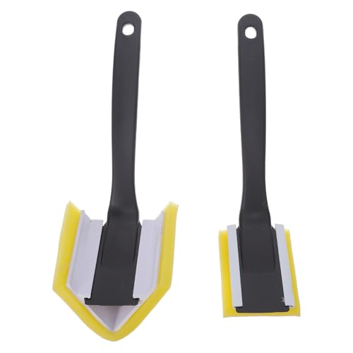 DOITOOL Pennello per Bordi Triangolare 2 Pezzi Manico Ergonomico, Strumento per Pittura Angoli e Fessure Murali, per Rifinire Modanature e Dettagli Interni ed Esterni