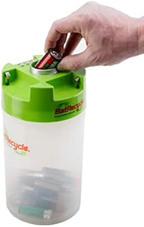 recycling bin with built in tester.