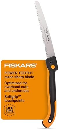 Fiskars 390470-1002 Power Tooth Soft Grip Folding Saw, 10"