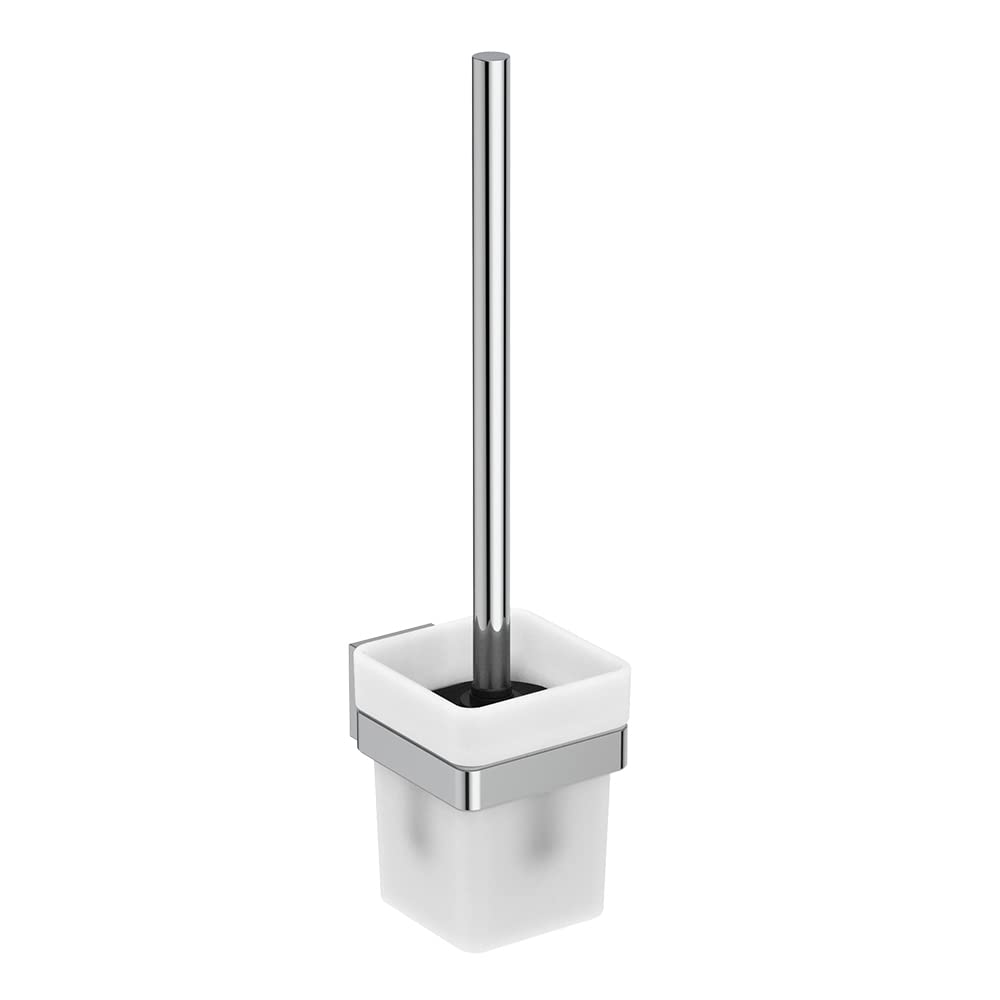 Ideal Standard IOM Square Wall Mounted Frosted Glass Toilet Brush And Holder, E2194AA