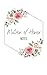 Floral Matron of Honor Notebook (Floral Wedding Notebooks)