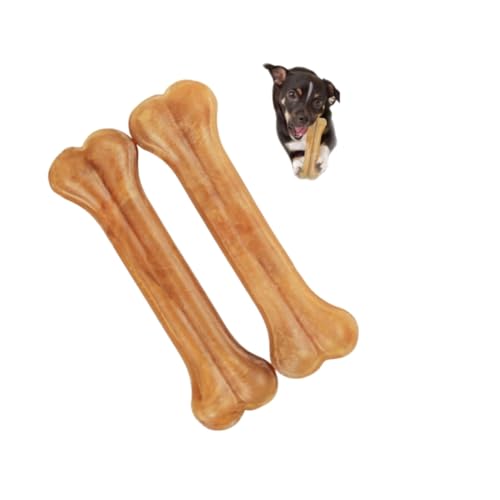 Mumoo Bear Natural Cowhide Skin Bones and Dog Bones for Small Dogs Dog Bones Protein-Rich 5-inch Bone 2 Count