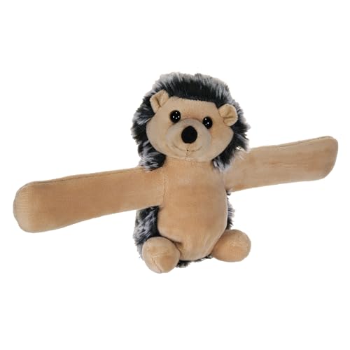 Wild Republic Huggers Hérisson, Peluche, 20 cm, Bracelet à Claquer, Peluche, Remplissage en Bouteilles d'eau Recyclées, Marron