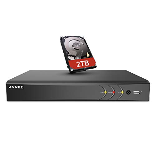 DVR 8 Kanal 4K HD 5in1 TVI/AHD/CVI/CVBS/IPC DVR Receiver Netzwerk Digital Video Recorder mit 2TB Festplatte für CCTV Überwachungskamera P2P HDMI