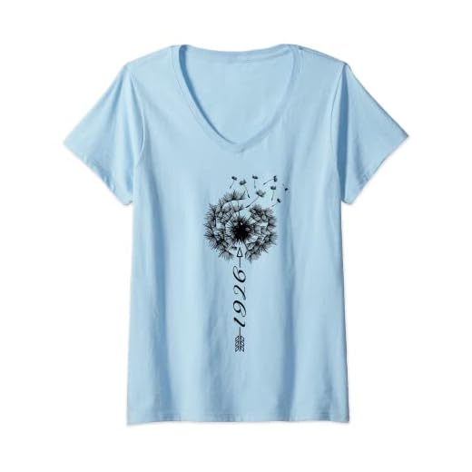 Mujer Solo cumpleaños 1926 Regalo de diente flower león Dandelion Camiseta Cuello V