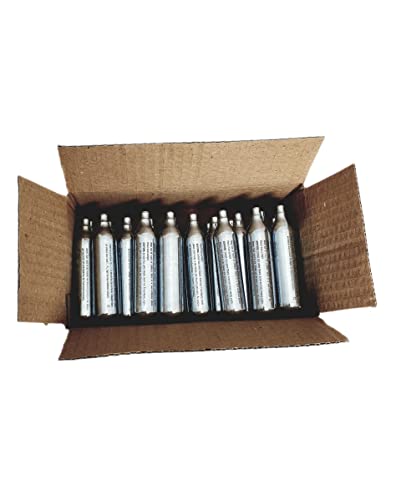 3Skull 12 Gram CO2 Cartridges for Paintball and Airsoft, Silver - Pack of 25