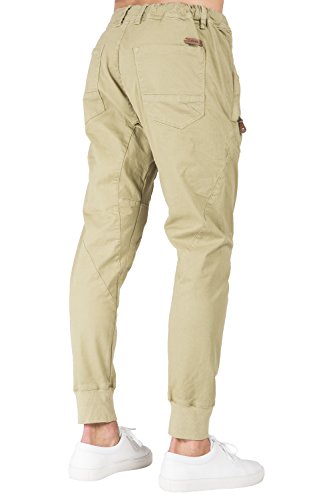 Level 7 Mens Ecru Premium Stretch Twill Drop Crotch Jogger Jeans2