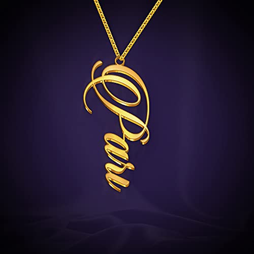 Image of Pari Cursive Gold & Silver Name Pendant Necklace, Best Jewelry Gift for Girls.