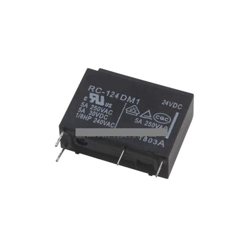 Relais RC-124DM1 24V 4 broches 5A lot de 5 pièces pour circuit imprimé