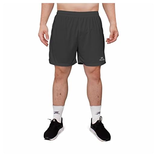 Short Esportivo Basic Muvin – Masculino – Calção Esportivo – Bermuda Futebol - Tecnologia Dry – Voleibol – Handebol – Futevôlei – Beach Tennis – Confortável – Leve – Treino – Atividade Física (G, Chumbo)
