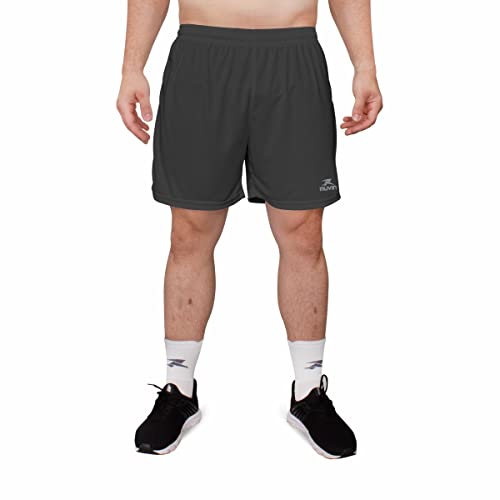 Short Esportivo Basic Muvin – Masculino – Calção Esportivo – Bermuda Futebol - Tecnologia Dry – Voleibol – Handebol – Futevôlei – Beach Tennis – Confortável – Leve – Treino – Atividade Física (G, Chumbo)