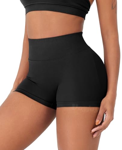 Image of VOYJOY Women Workout Impact Shorts 2.5 inch / 3.6 inch / 4.5 inch / 6 inch Scrunch Butt Booty | Tummy Control, High Waisted, Bike Short, Gentle Compression, for Women