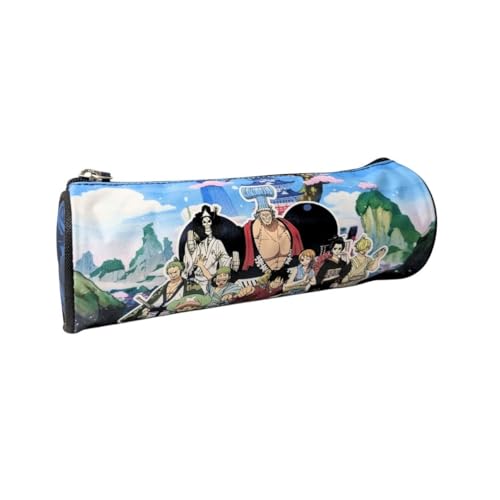 mybagstory - Trousse Scolaire One Piece – Trousse Enfant garçon 1 Compartiment – 21,5 x 7,3 x 7,3 cm – Fermeture zippée