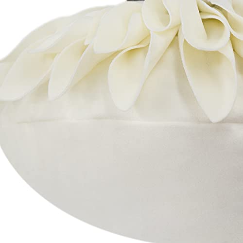 Jwh 3D Sunflower Throw Pillow Covers Decorative Round Cushion Flower Accent Pillow Case Velvet Pillowcase For Couch Bed Living Room 14 Inch Beige & Grey #TOP4