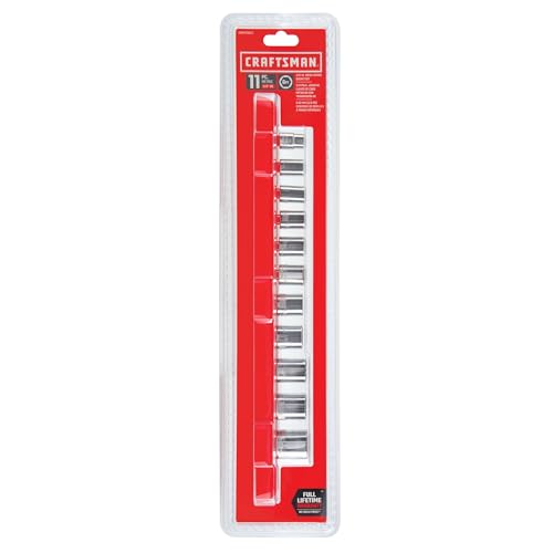 CRAFTSMAN Socket Set, Metric, 3/8-Inch Drive, 6-Point, 11-Piece (CMMT12043)
