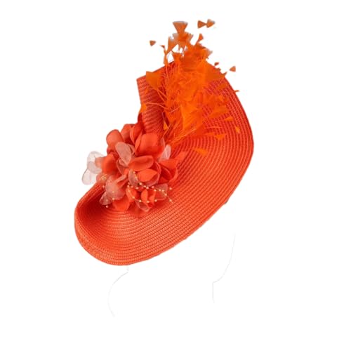 Chapeau de fête de thé élégant avec nœud papillon fleurs pour mariages et cocktails chic