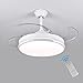 Ventilatore da soffitto con luce e telecomando,52W Ventilatore da Soffitto con luce,Temporizzazione a 3 velocità,6 velocità del vento regolabili,Ventilatore da soffitto silenzioso reversibile.