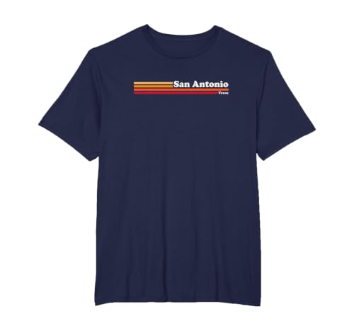 Vintage 1980s Graphic Style San Antonio Texas T-Shirt, Men's Big and Tall, Navy Blue, 2X Tall