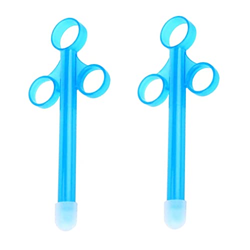 Guoguonb 2 Stuck Wiederverwendbar Lube Tube Spritzen für Gleitgel Lubricant Schmiermittel Applicator Syringe Shooter Launcher für Männer Frau Anus und Vagina Reinigungswerkzeuge Blau