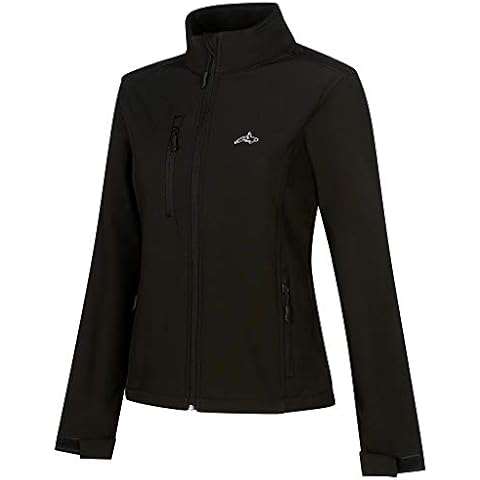 Killer Whale Softshell Jacket Women Fleece Lightweight UK For Girls (XL, Black) Cover