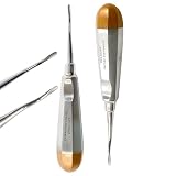 2 Count | Dental Tooth Extraction Apical Root Tip Pick Elevators #302HF & #303HF, Gouge Tip & Gold Color...