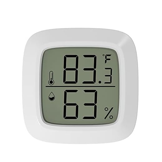 Reptile Thermometer Hygrometer with Double-Sided Tape Mini Reptile Thermometer and Humidity Gauge Digital Mini Hygrometer Thermometer Indoor Digital LCD Monitor Indoor Humidity Temperature Gauge 01