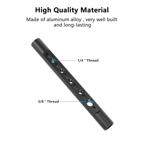 Image of CAMVATE 15mm Cheese Rod with Anti-Twist 1 /4 inch-20 and 3 /8 inch-16 Thread (5.7 inch)