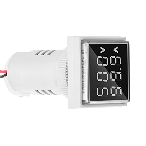 LEDデジタルディスプレイAC電圧電流計インジケータ、小型、絶妙、クリア、高精度、安定、広い測定範囲60?500V、0?100A (WHITE)