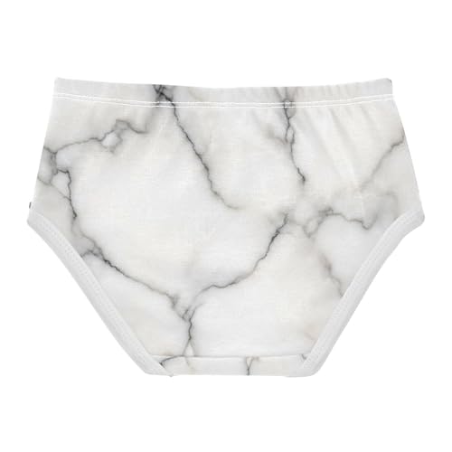 White Marble Gray Black Underwear for Girls, Toddler Girl Briefs, Girls Cotton Underwear, 2–8 Years2
