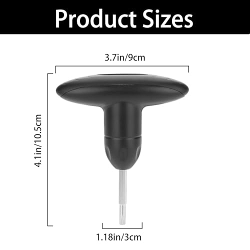 Golf Driver Wrench,Hex Key Club Angle Adjuster with Ergonomic Handle,High-Hardness S2 Material Golf Driver Torque Wrench,Multi-Functional Tool for Driver Head & Shaft Adjustments Repair Kit,Black
