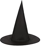 DERAYEE 2 Stück Schwarzer Hexenhut 38x36cm für Erwachsene,Kostümparty, Halloween,Cosplay,Geburtstag
